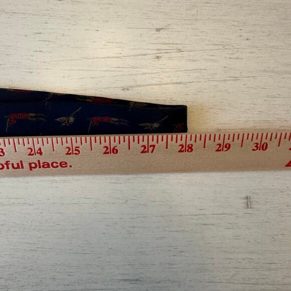 Polo Ralph Lauren Blue Vintage Pheasant Hunter Tie Italy 100% Wool Made in USA - Picture 7 of 9